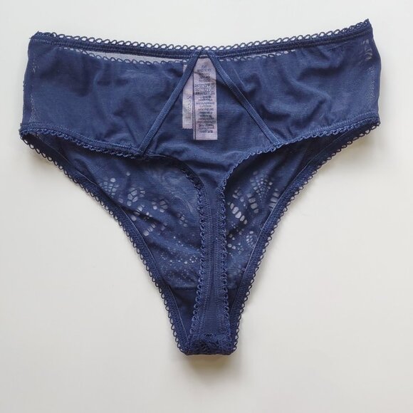 Victoria's Secret Dream Angels High Waist Thong / Panties Navy Blue Size XS  NWT - Picture 2 of 7